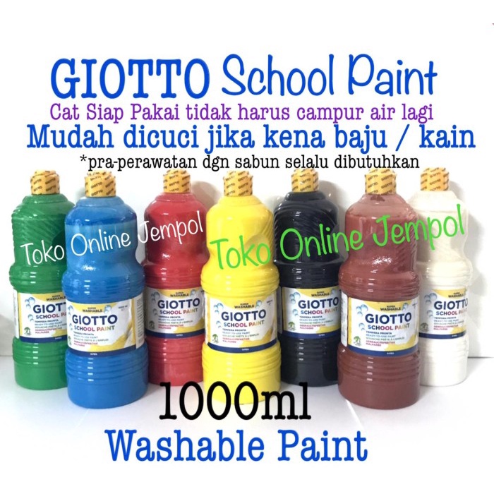 

1 liter Washable Paint Cat Air School Paint GIOTTO 5355xx ATK0951GT - Hitam