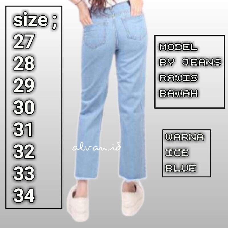 [ BIG SIZE ] Celana boyfriend kulot panjang rawis // jeans kulot rawis wanita