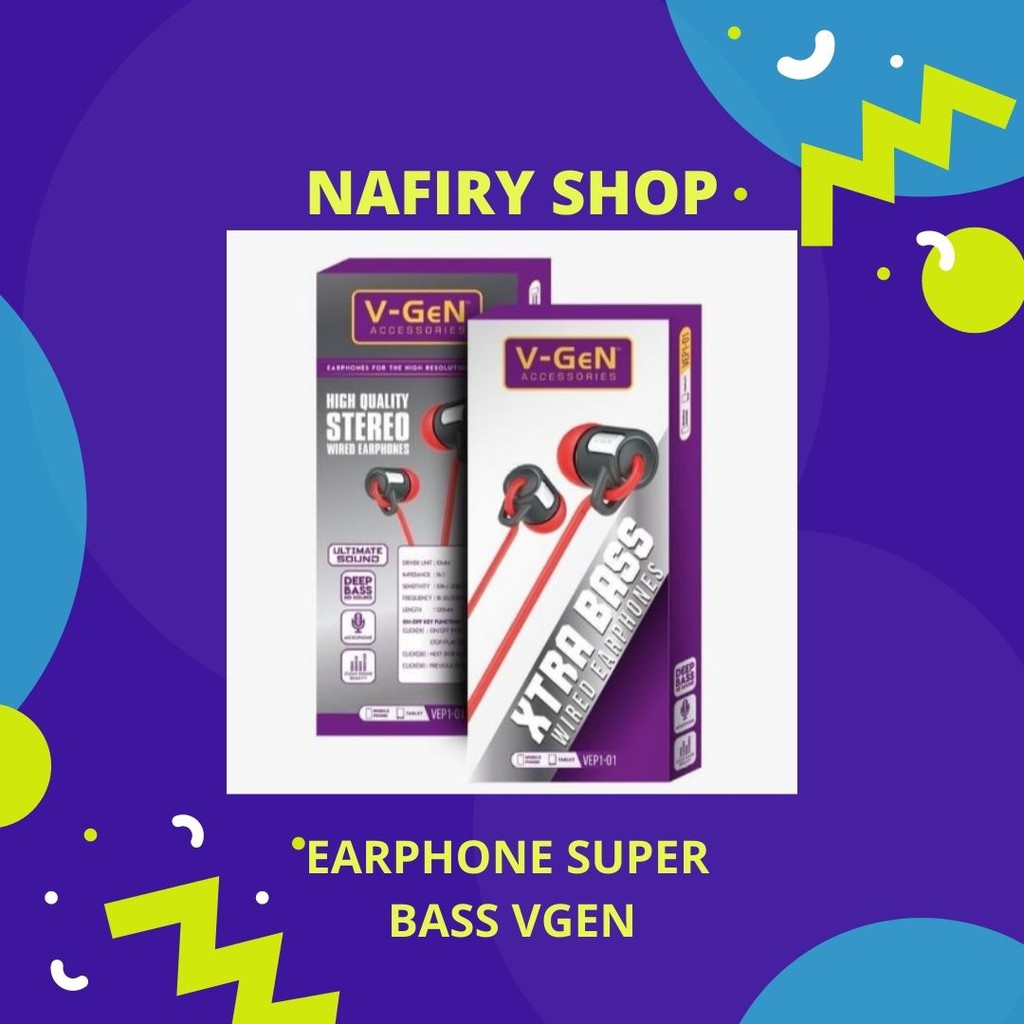 Handsfree Earphone V-GeN VEP1-01 Wired Headset ORIGINAL 100% VGEN