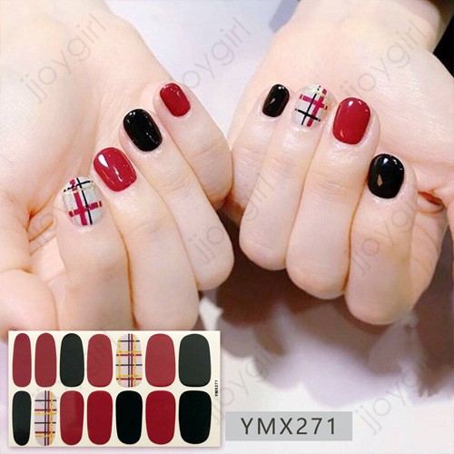 &lt;Jjoygirl&gt;YMX Nail sticker motif / sticker kuku / stiker kuku / nail stiker glitter / stripes design