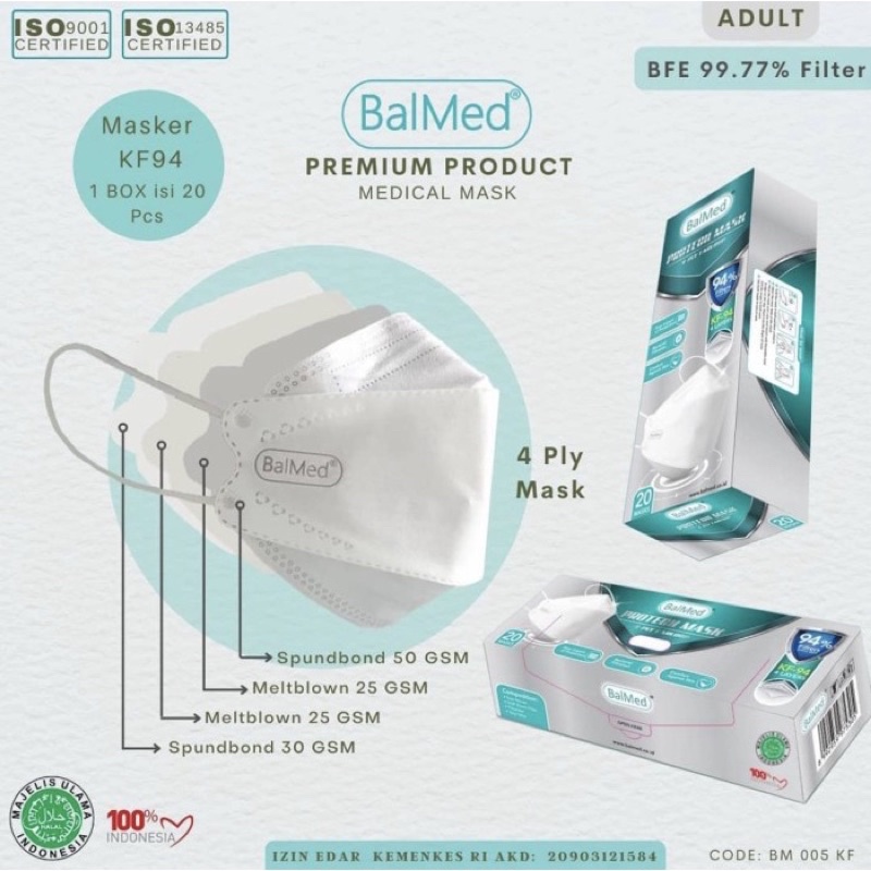 Masker Balmed Earloop KF94