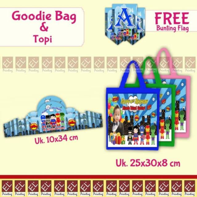 

Tas Souvenir 25x30x10 cm | Goodiebag ultah | paket ultah