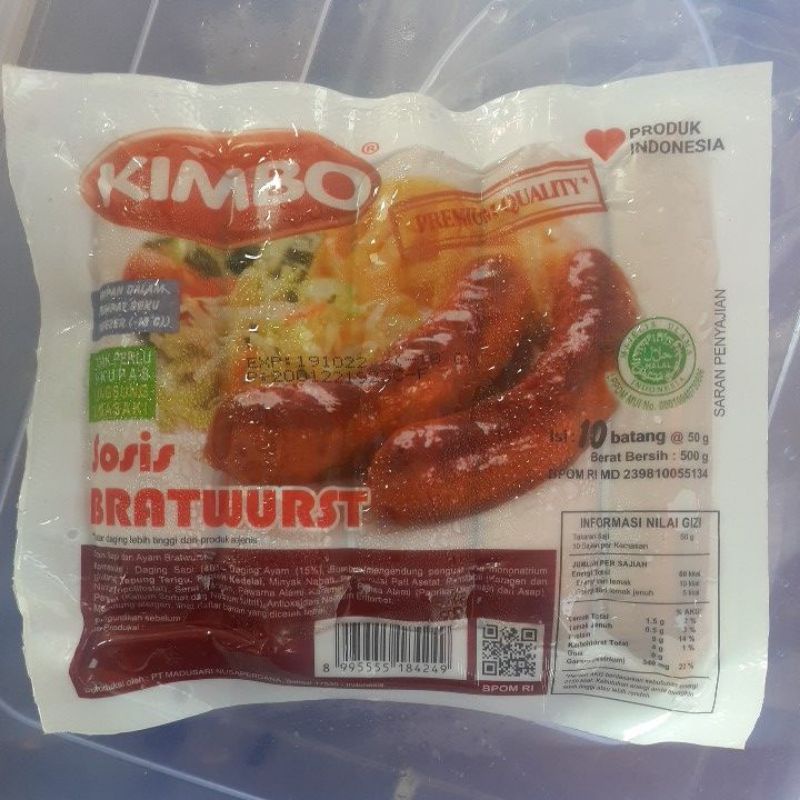 

KIMBO Sosis Bratwurst 500 gr 10's