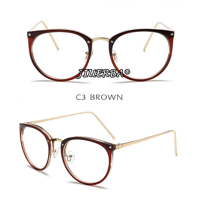 (YUZHU) Bayar di Tempat MINUS 0~-400° Classical Mata Kucing Kacamata Wanita Cat Eye Eyeglasses