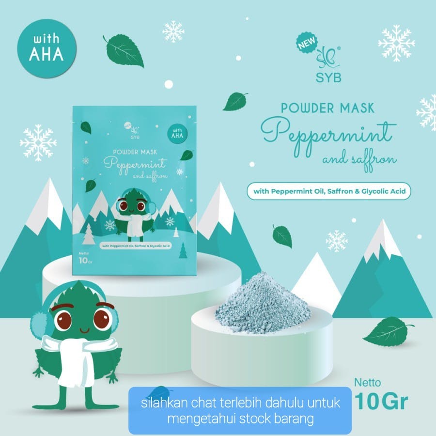 MASKER ORGANIK / ORGANIC SYB POWDER MASK 10GR MASKER WAJAH BUBUK FACE