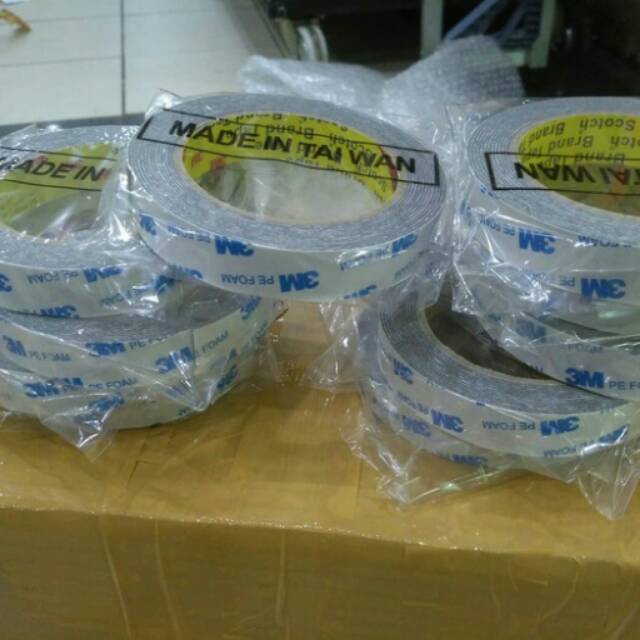 Isolasi Lakban Serbaguna Bolak - Balik Double Tape Doubletape 3M Putih Taiwan 20 mm x 4 m otomotif