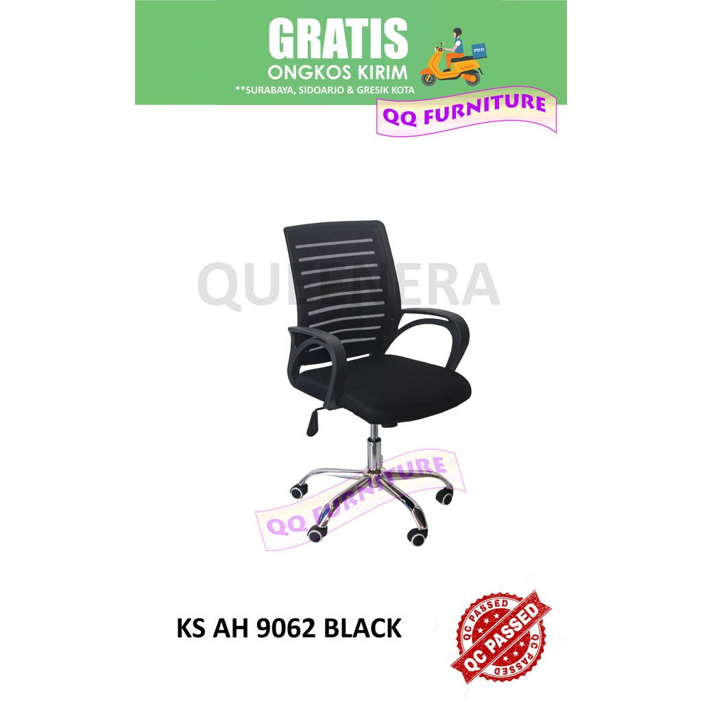 Kursi staf kursi jaring kaki besi chrome diameter 30 cm Kursi staf kursi jaring kaki besi chrome diameter 30 cm