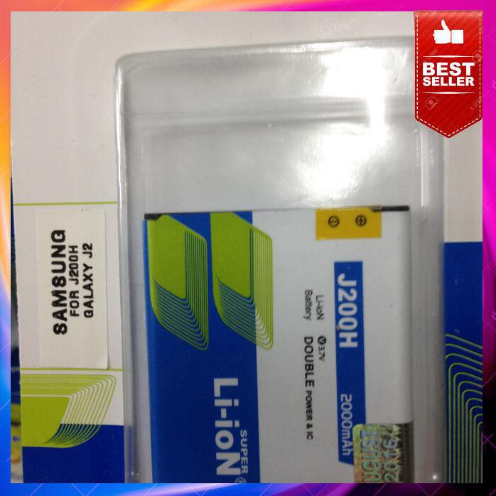 Acc Hp Baterai Samsung Galaxy J2 J200H 2000Mah Super Li Ion Double Ic Power