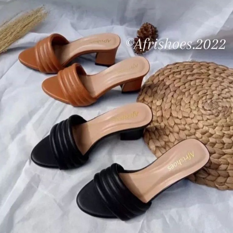 COD 9.9 Afrishoes Sandal Heels Wanita Emly 5cm