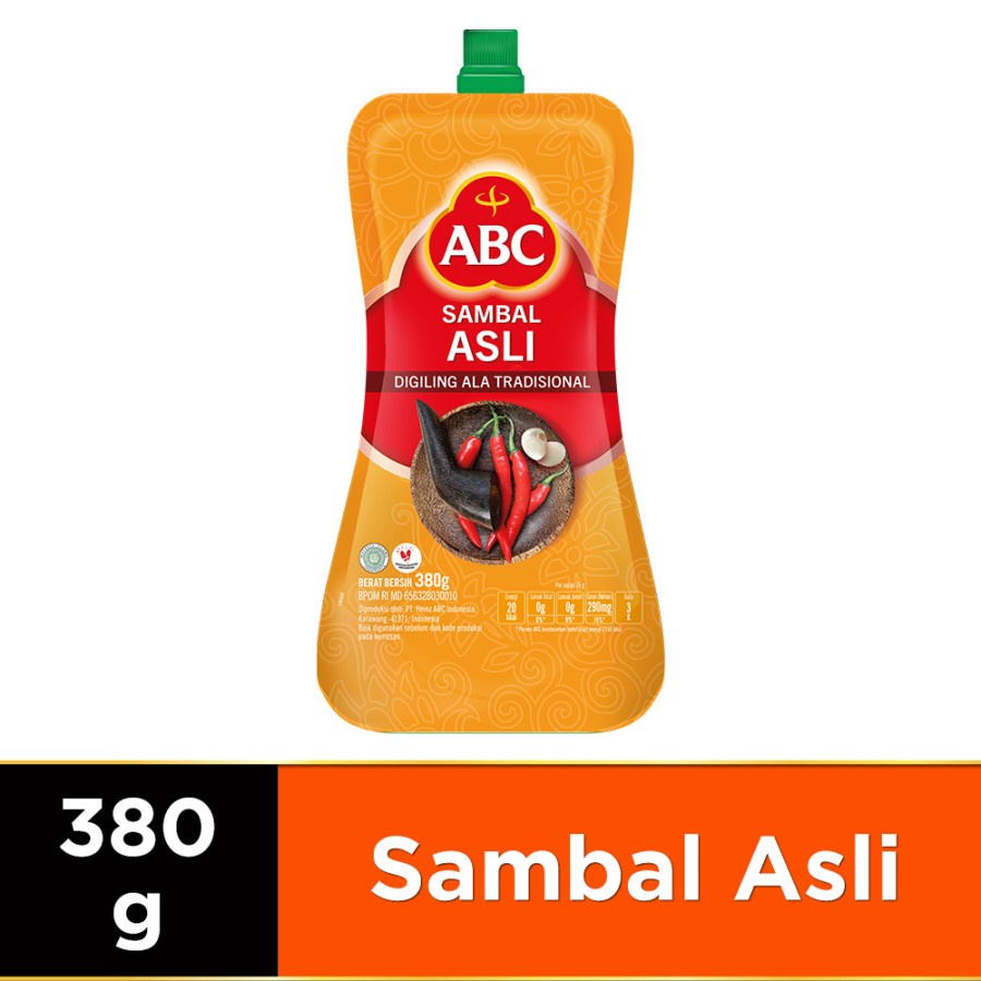 SAMBAL ASLI ABC 380G POUCH CHILLI SAUCE ORIGINAL