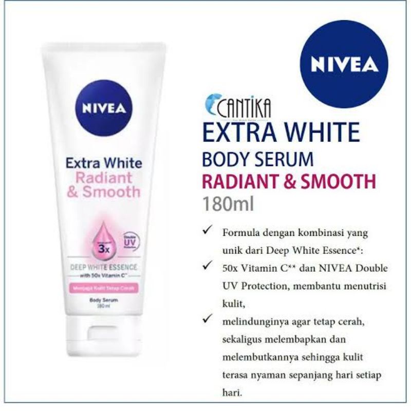 Nivea Extra White Radiant &amp; Smooth Body Serum  180ml