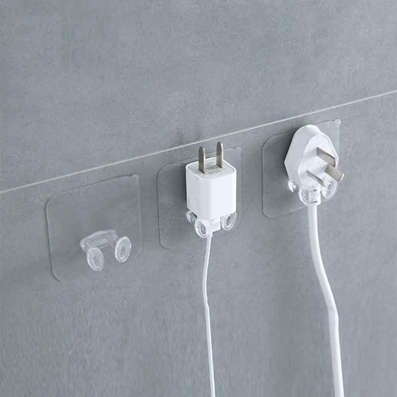 Gantungan Kabel Dinding Transparan Penyanggah kabel Colokan Pelindung Kabel