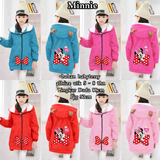 BPS COD Jaket Anak MINNIE mickey mouse tikus kartun minie jacket kids kid unik