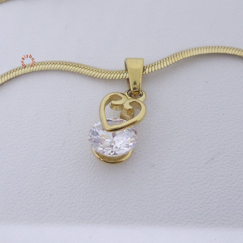 Lovely Tiny Love Kalung Titanium Wanita - GOLD