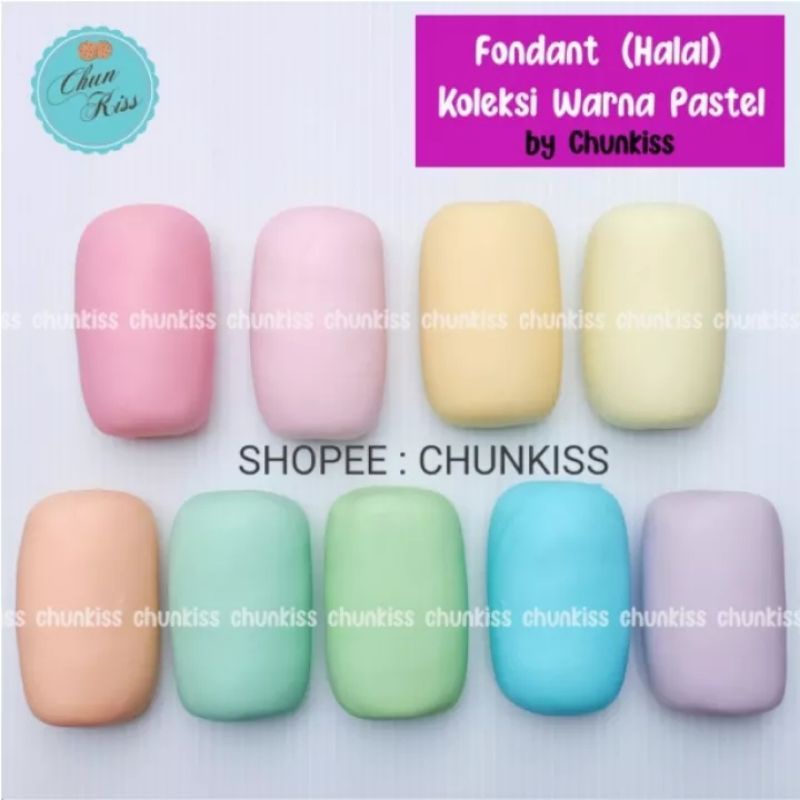 FONDANT WARNA PASTEL 100 GR - HALAL SIAP PAKAI