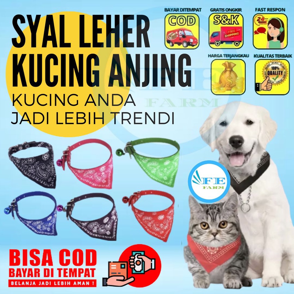 Kalung Kucing syal Anjing Koboi Bentuk Segitiga Syal Kucing Motif Vintage Ukuran Dapat di Sesuaikan FEFARM