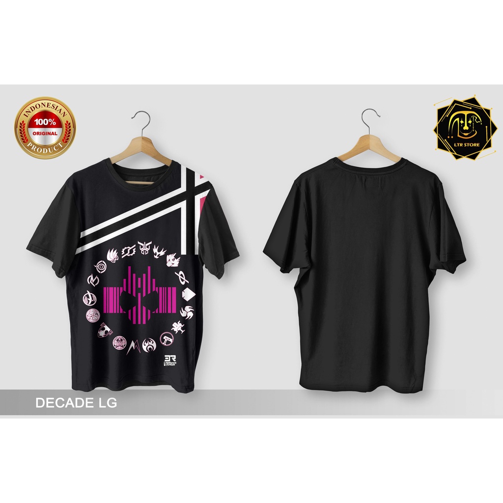 [ BAYAR DI TEMPAT ] BAJU PRINTING GAMBAR KARTUN KAMEN RIDER DECADE LG - KAOS DISTRO ORIGINAL ANIMASI