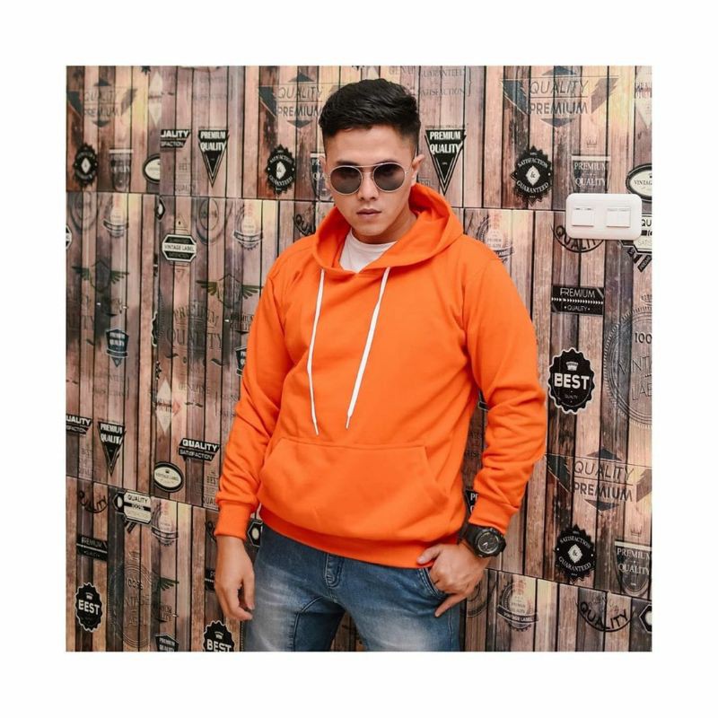 NATURAL HOODIE || HOODIE PRIA DAN WANITA || 12 WARNA #NH-Orange