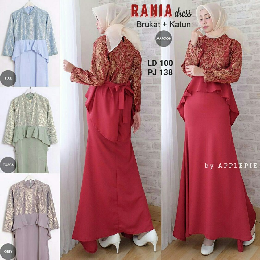 RANIA DRESS (KATUN + BRUKAT)