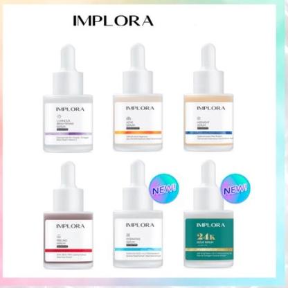 W7D2 IMPLORA Face Serum | 24K  Serum | Serum Wajah Acne | Brightening | Peeling | Midnight Serum BPO
