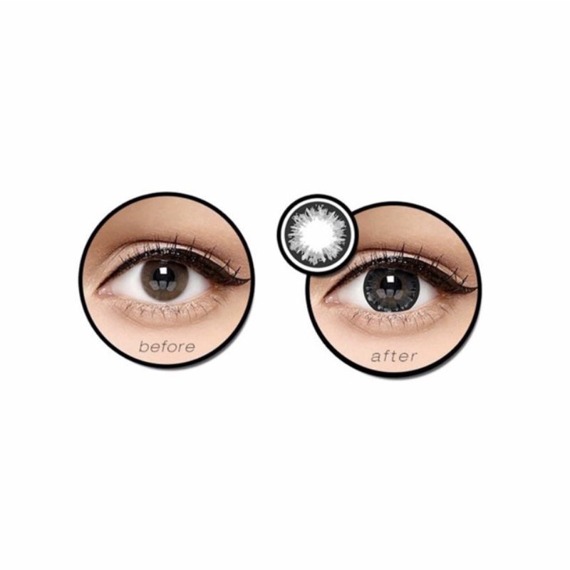 Ice N8 Black / soflen ICE N8 black / softlens warna bulanan ice