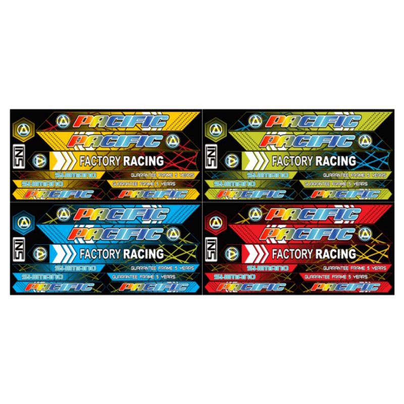 stiker sepeda bmx 12 16 18 pacific isi 4 mengkilap
