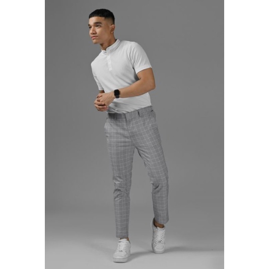 SCOTT ANKLE TARTAN PANTS BY PREPPSTUDIO