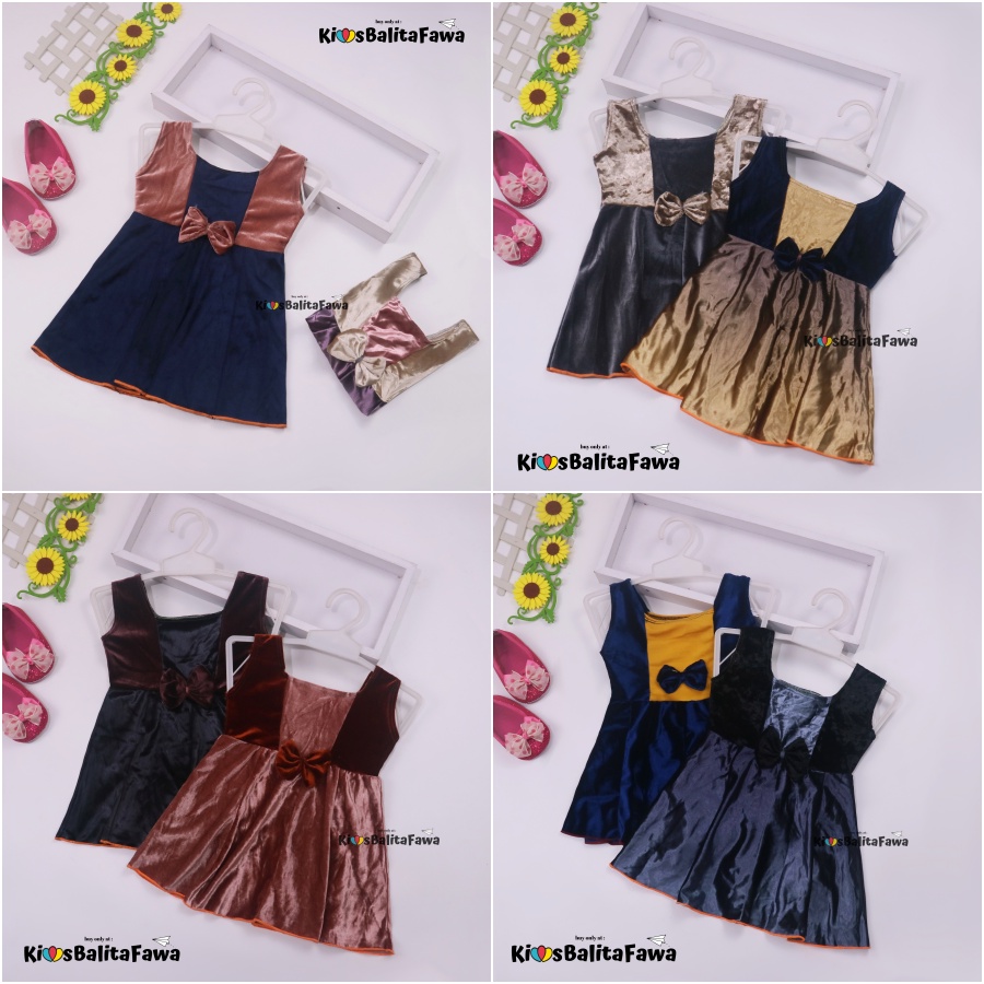 (0-6 Bulan) Dress Clairine Blurdru New Born / Dres Anak Perempuan Pakaian Bayi Yukensi Baju Motif