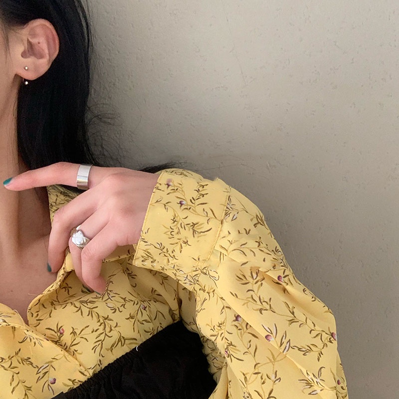 Roselif 1 Pasang Anting Tusuk Gantung Desain Bola Kecil Gaya Simple Untuk Wanita