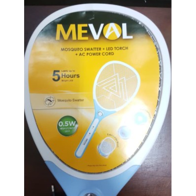 Meval Raket Nyamuk + LED Battery Rechargeable (Kabel)