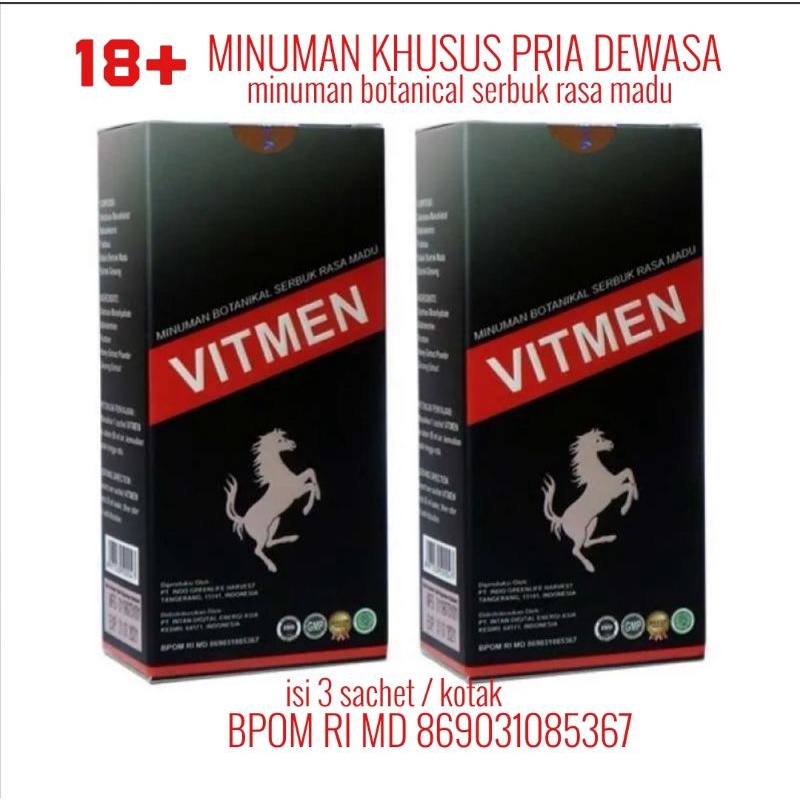 VITMEN minuman botanical Pria Dewasa penambah stamina isi 3 sachet