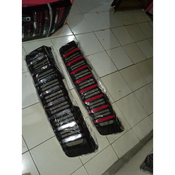 Grill custom penutup masker bumper mobil Isuzu D-Max Tahun 2012 2013 2014 2015 model Apolo