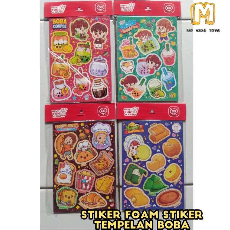 

Sticker Foam Sticker Tempelan Boba Lucu Per 2pcs