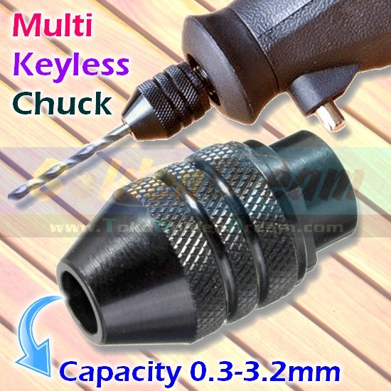 Multi Chuck Keyless Tanpa Collet Utk Mini Grinder Bor Dremel M8 X0.75 Atau M7 X0.75