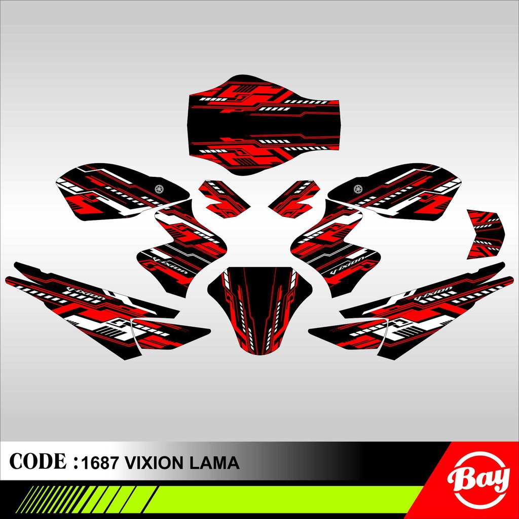 Decal Stiker Motor VIXION LAMA/VIXION 2013 - 2014 NVL/VIXION 2015 - 2016 NVA/VIXION R NEW Full Body