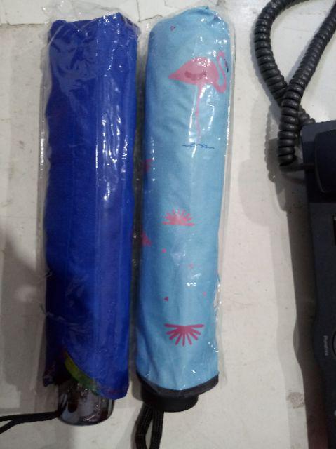 Payung Lipat Flamingo Bunga Cantik . Folded Umbrella Lucu Unik Anti Uv