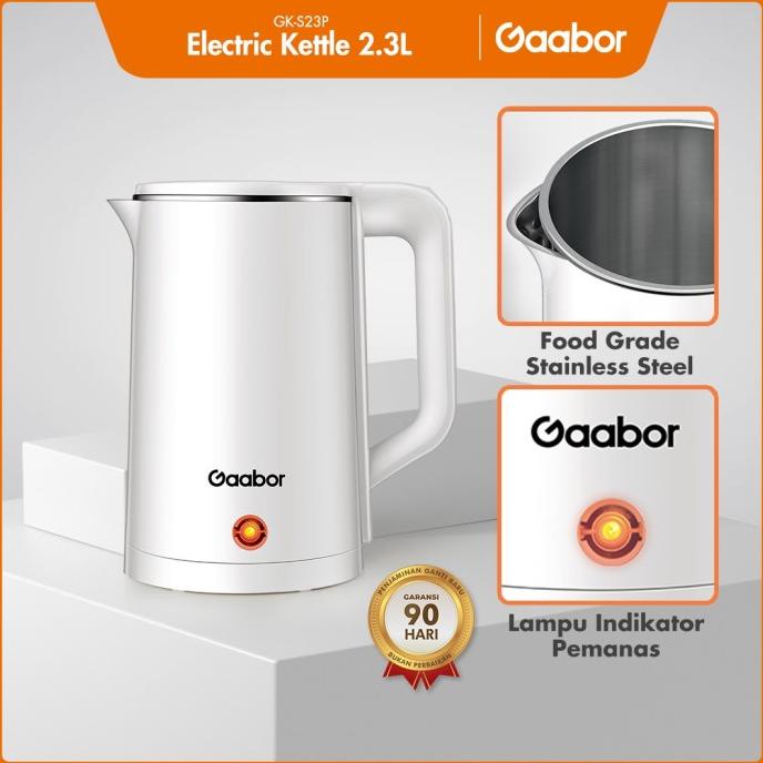 Gaabor Electric Kettle 2.3 L Kettle Listrik Pemanas Air/Teko Elektrik