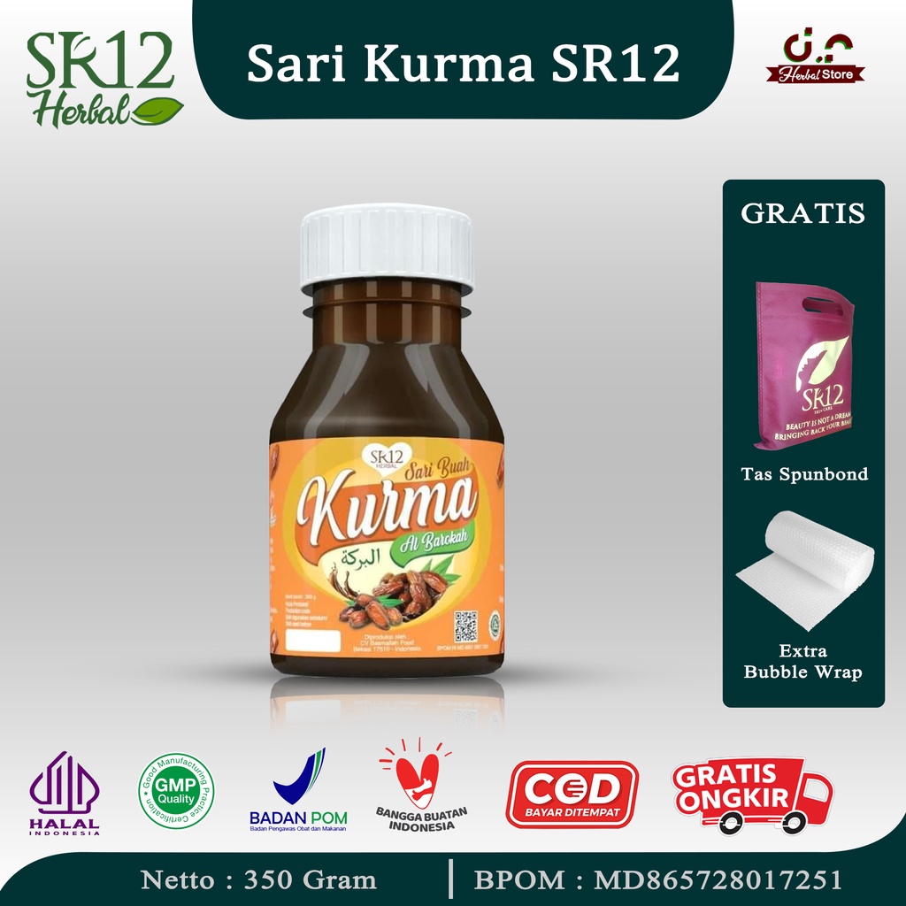 

Sari Kurma Sr12 Promil Asli Original Kualitas Premium 350 g