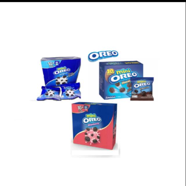 

Mini orea rasa original dan strawberry isi 10 pack per box