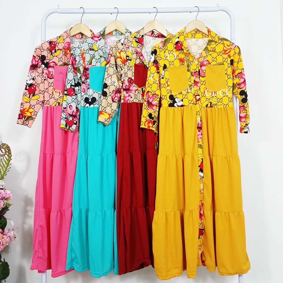 GAMIS MICKEY SYARI LOLY ANAK 3-12tahun GL FASHION