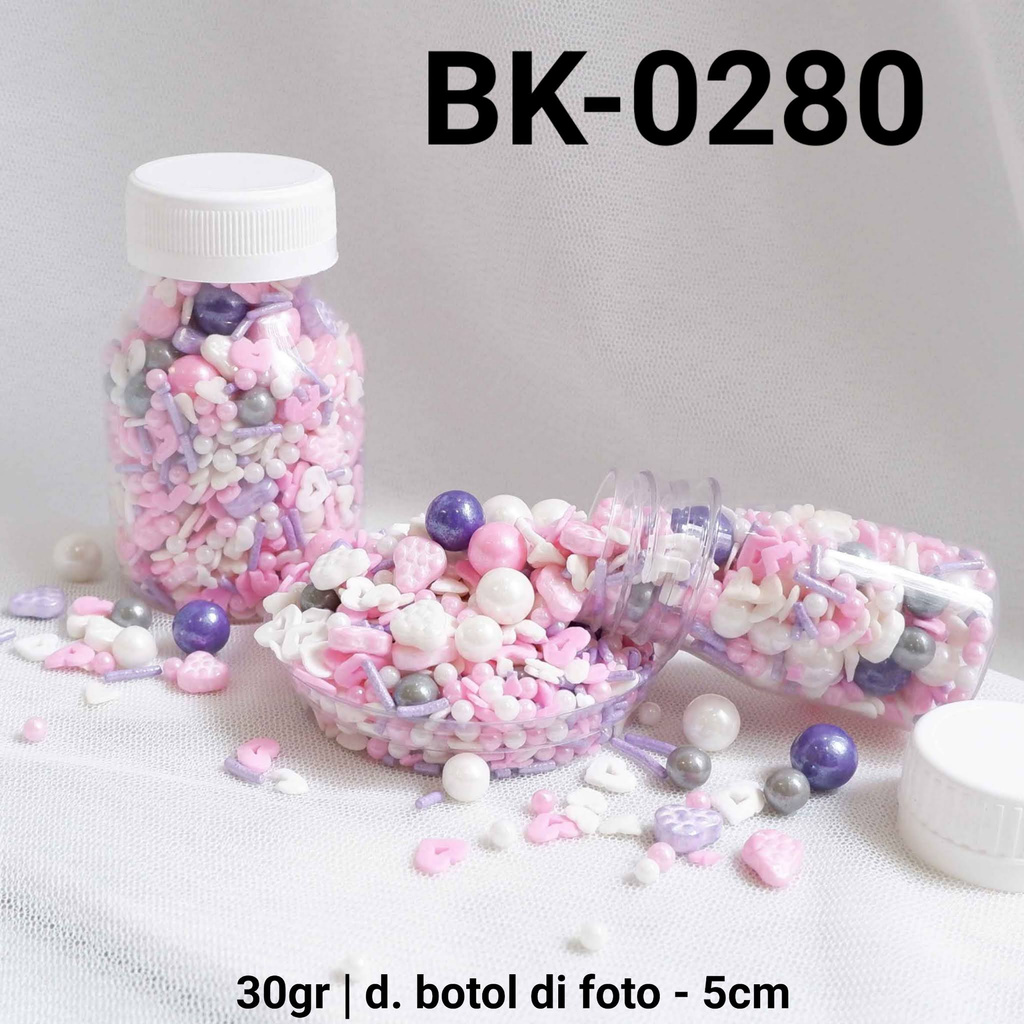 

BK-0280 Sprinkles sprinkle springkel 30gr pink putih hati mutiara yamama baking grosir murah sprinkles cake dekorasi mutiara trimit decoration story sprinklestory sprinklesstory sprinkle story yamama baking
