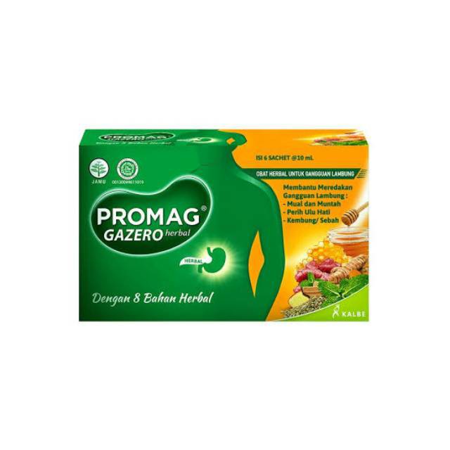 Promag Gazero Herbal sachet (kemasan dus isi 6 sachet)