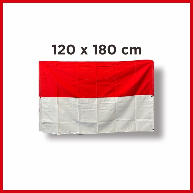 Bendera Merah Putih Lapangan Kain Japandrill/Americandrill IMPORT - Ukuran Besar - Pakai Segitiga