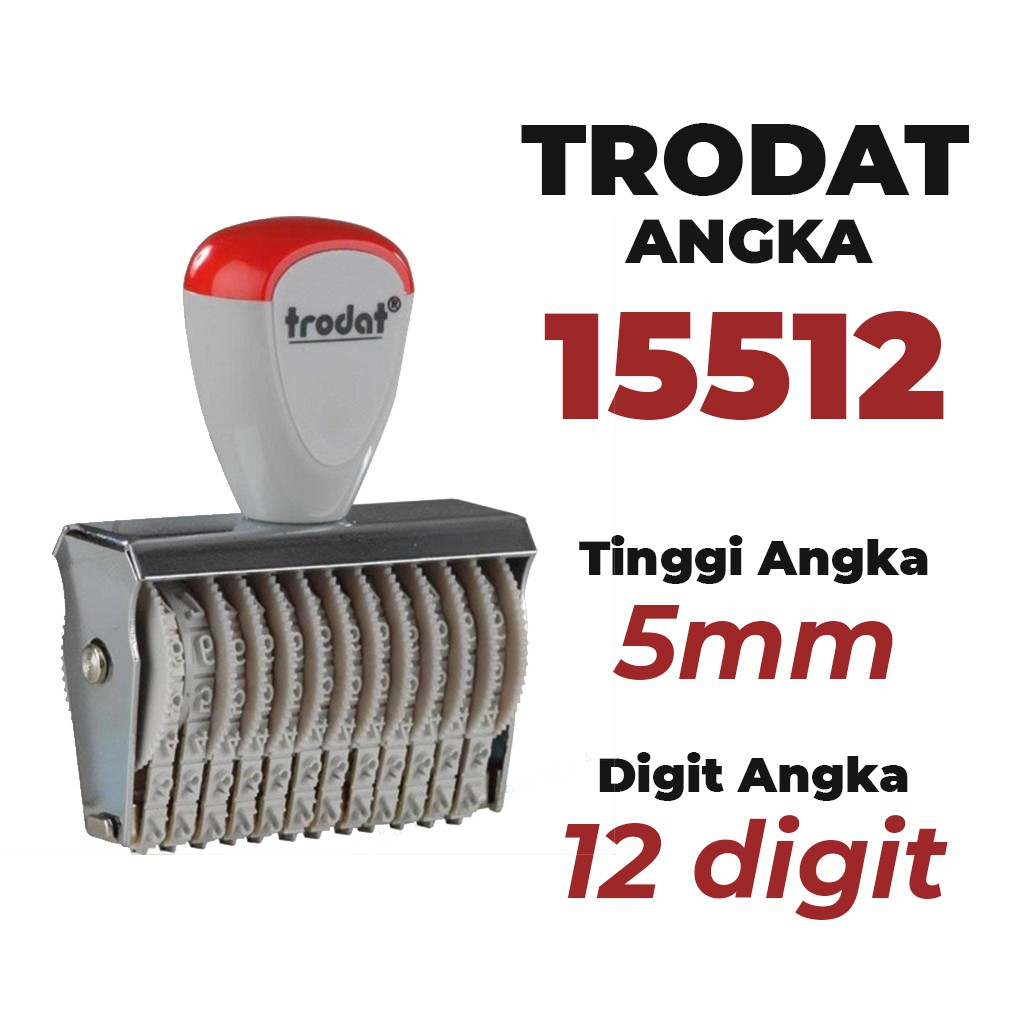 

Stempel Trodat Angka 15512 - 12 Digit 5 mm