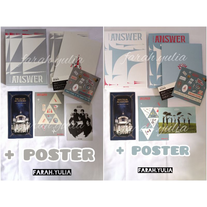 READY STOCK ALBUM ONLY ENHYPEN DIMENSION ANSWER D:A NO YET VER VERSI VERSION ABU ABU-ABU BIRU POSTER