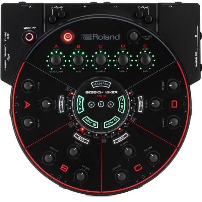 Roland Hs-5 Rehearsal Session Mixer 5 Channel