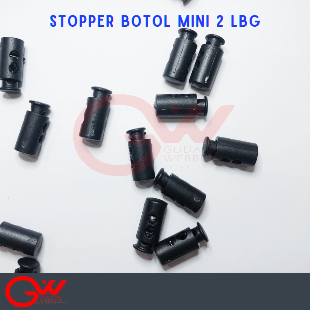 Stopper Tali Kur / Stopper BOTOL MINI 2 LUBANG Acetal (100pcs)