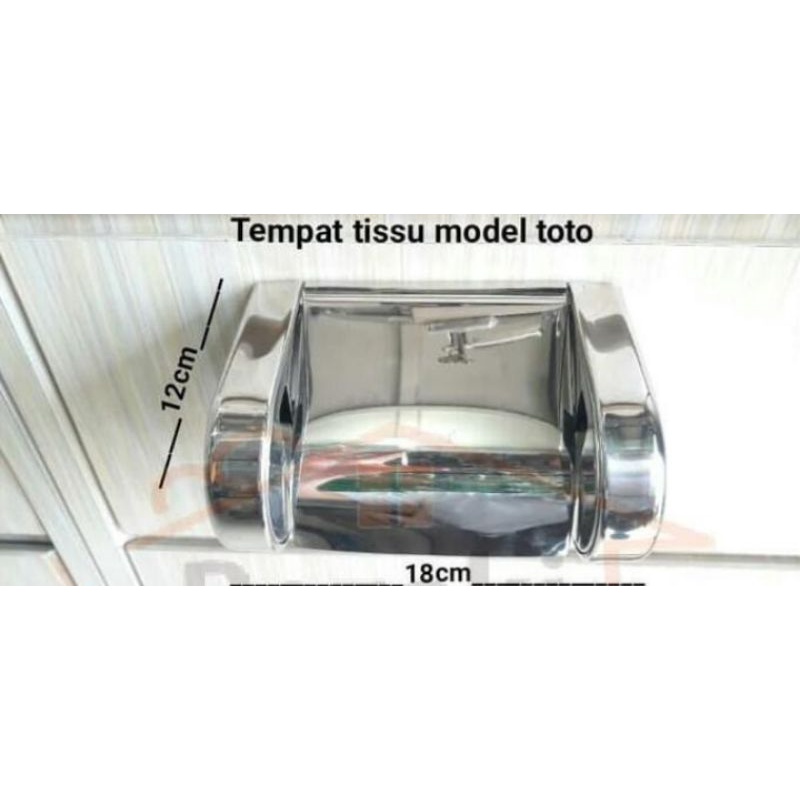 Tempat tissu box stainless / tempat tissu roll / Tempat tissu toilet gulung stainless