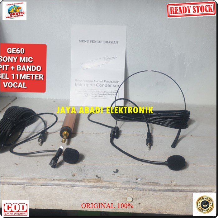 G60 SONY MIC HEADSET DAN JEPIT ON KANCING KERAH BAJU KLIP CONDESOR BANDO MIKCABLE PROFESIONAL MIKROPHONE PRO VOCAL KARAOKE MINI MIKROPHONE AUDIO SOUND SYSTEM PANGGUNG DJ STUDIO AUX EMAS SUARA DAN BISA DIGUNAKAN SEGALA JENIS AUDIOSENSITIF