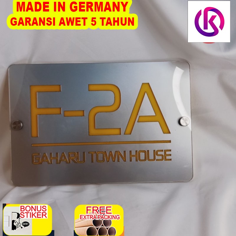 

Murah Acrylic nomor rumah 2 layer